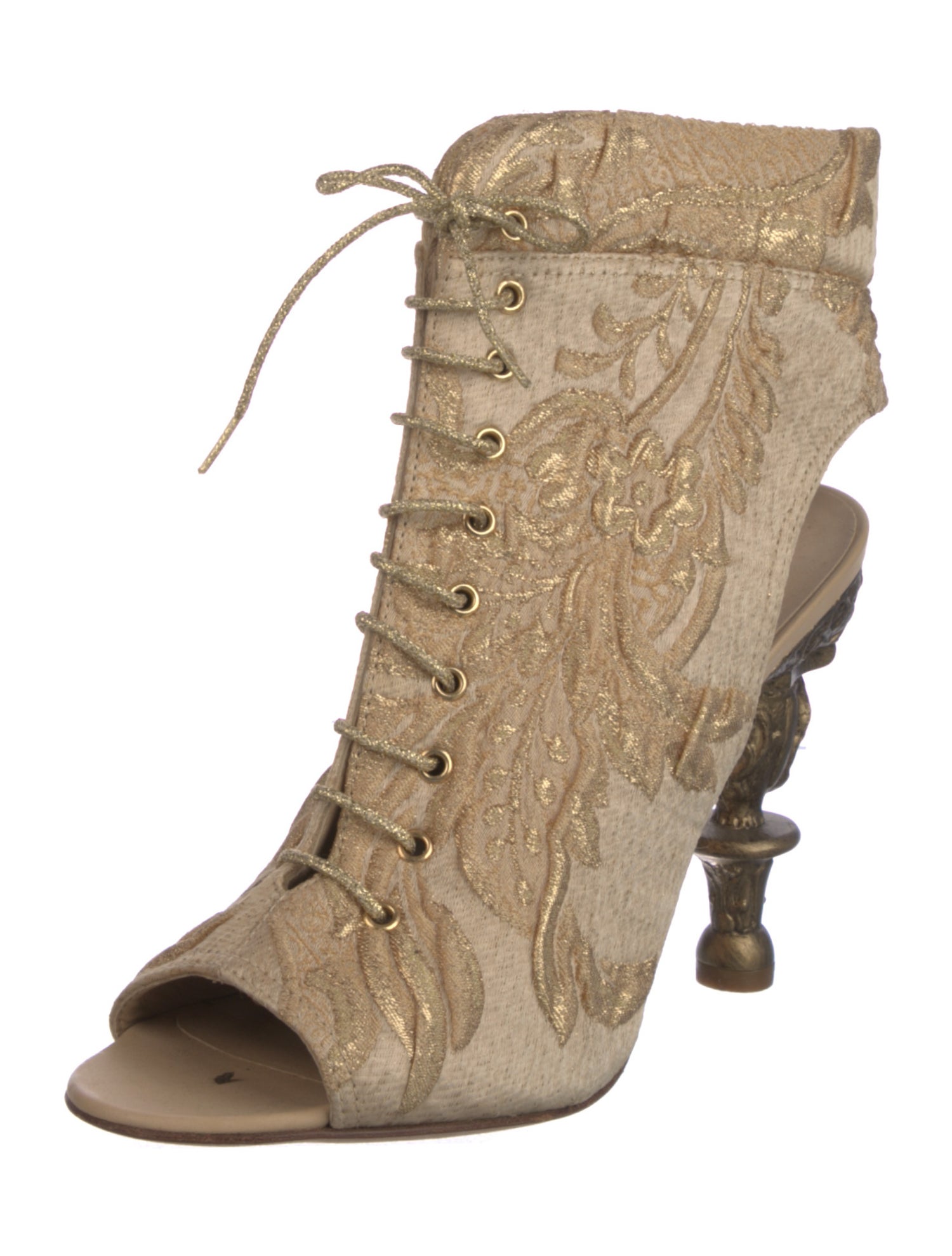 Chanel 2013 Interlocking CC Logo Lace-Up Boots