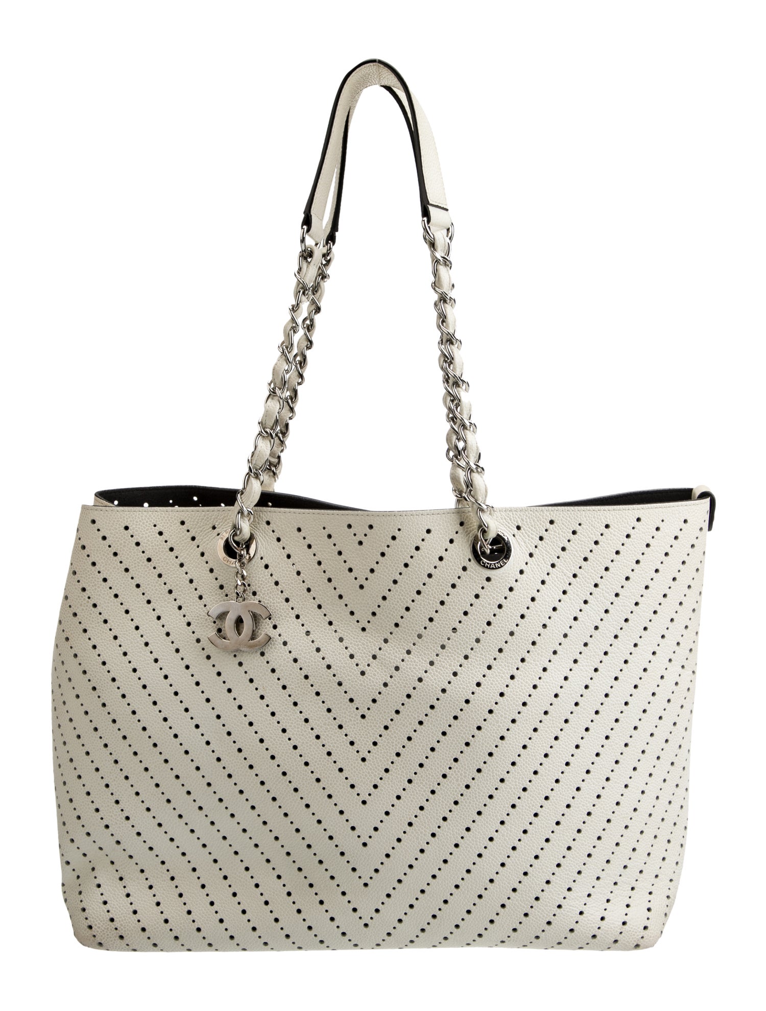 Chanel Large Perforated Shopping Tote w/Pouch