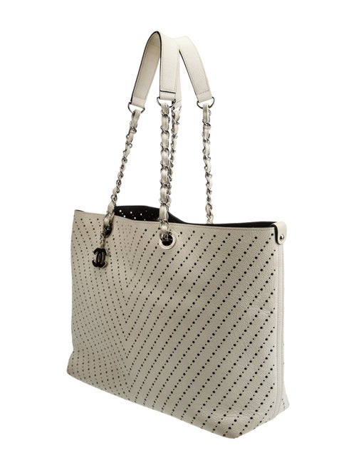 Chanel Large Perforated Shopping Tote w/Pouch