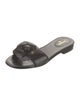 Chanel Interlocking CC Logo Leather Slides