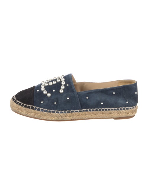 Chanel Interlocking CC Logo Suede Espadrilles