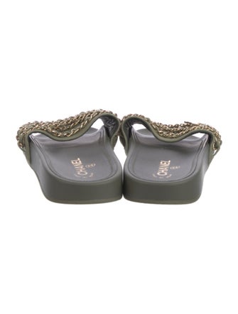 Chanel Interlocking CC Logo Canvas Slides