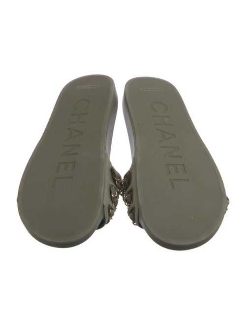 Chanel Interlocking CC Logo Canvas Slides