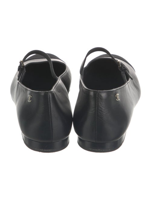 Chanel Interlocking CC Logo Leather Mary Jane Flats