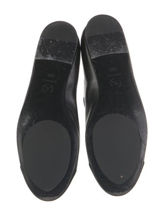 Chanel Interlocking CC Logo Leather Mary Jane Flats