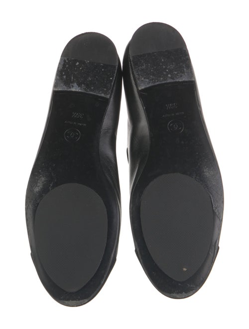 Chanel Interlocking CC Logo Leather Mary Jane Flats