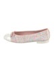 Chanel Interlocking CC Logo Tweed Flats