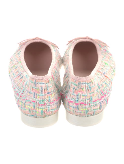 Chanel Interlocking CC Logo Tweed Flats