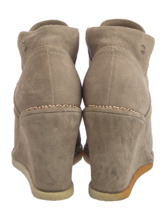 Chanel 2015 Interlocking CC Logo Lace-Up Boots