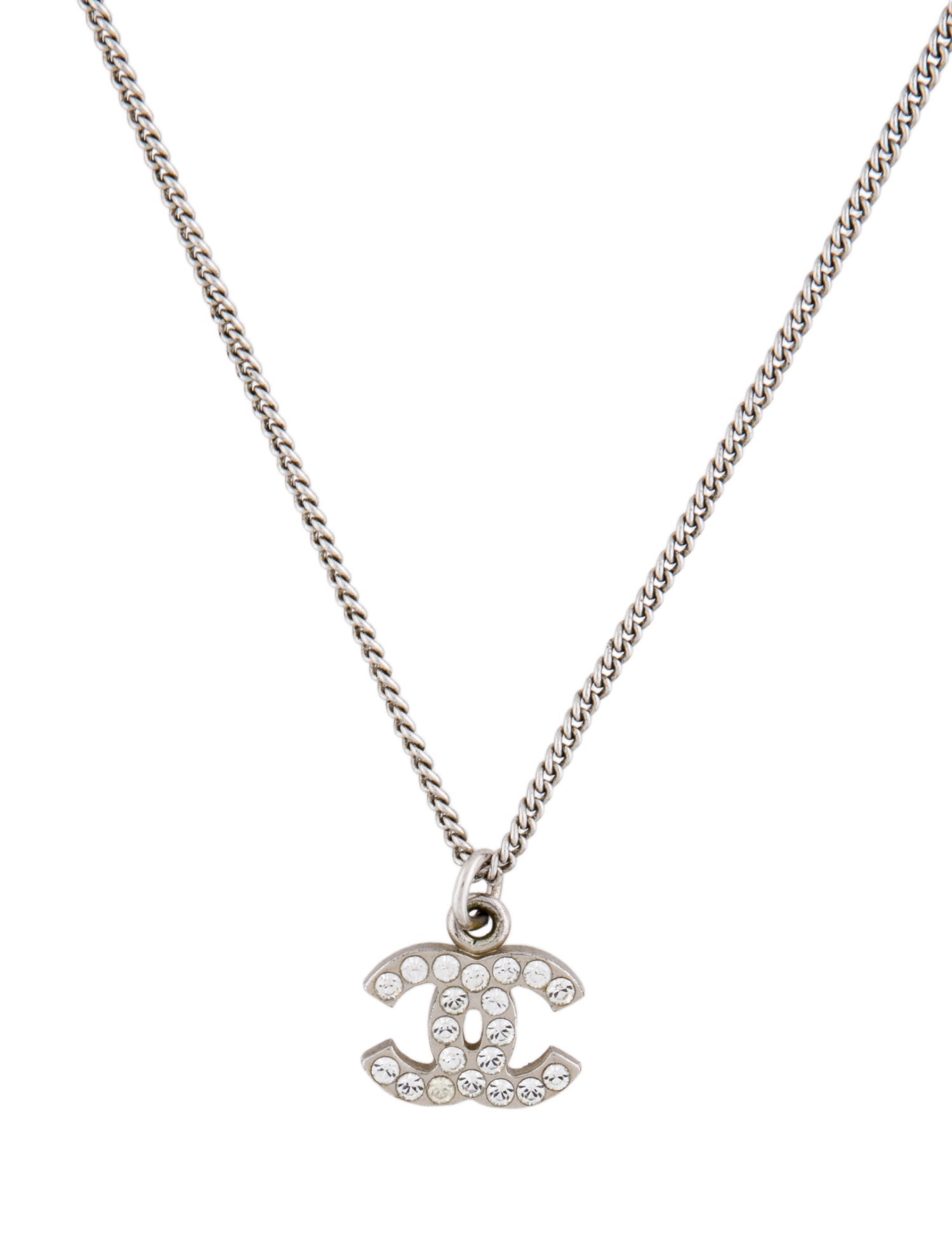 Chanel Strass CC Pendant Necklace