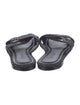 Chanel Interlocking CC Logo Leather Slides