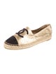 Chanel Interlocking CC Logo Leather Espadrilles