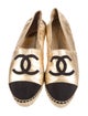 Chanel Interlocking CC Logo Leather Espadrilles