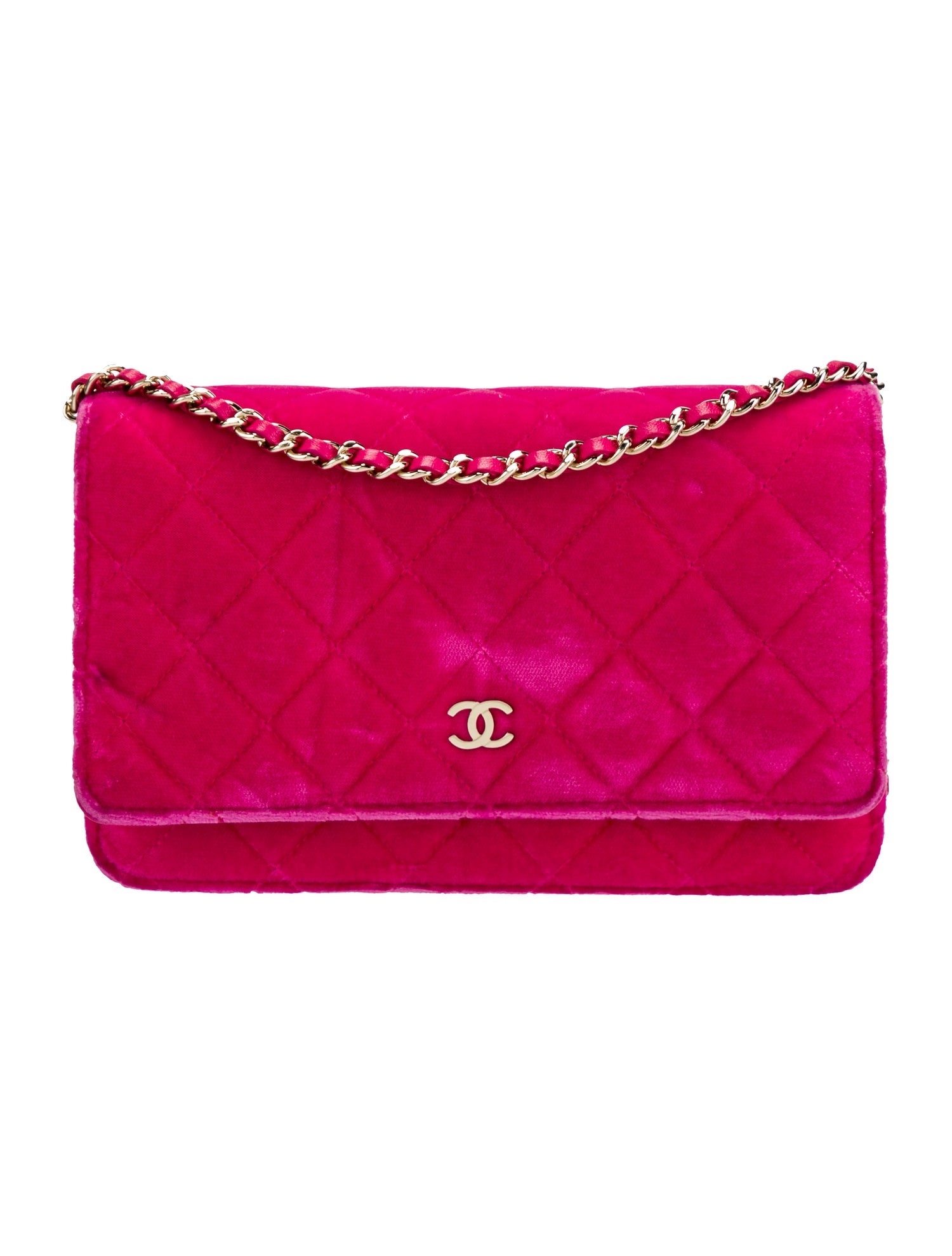 Chanel Classic Velvet Wallet On Chain