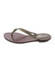 Chanel Satin Crystal Embellishments Flip Flops