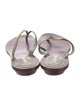 Chanel Satin Crystal Embellishments Flip Flops