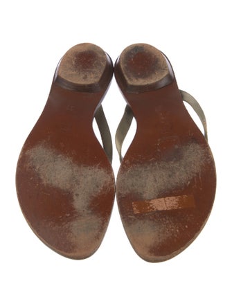 Chanel Satin Crystal Embellishments Flip Flops