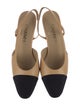 Chanel Interlocking CC Logo Lambskin Slingback Pumps