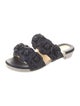 Chanel Interlocking CC Logo Leather Slides