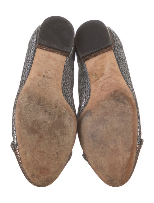 Chanel Interlocking CC Logo Ruffle Embellishment Ballet Flats