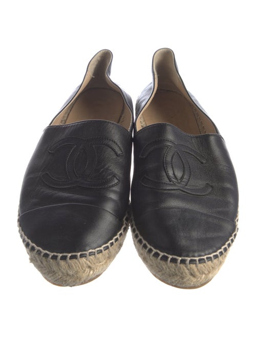 Chanel Interlocking CC Logo Lambskin Espadrilles