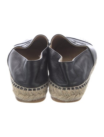 Chanel Interlocking CC Logo Lambskin Espadrilles