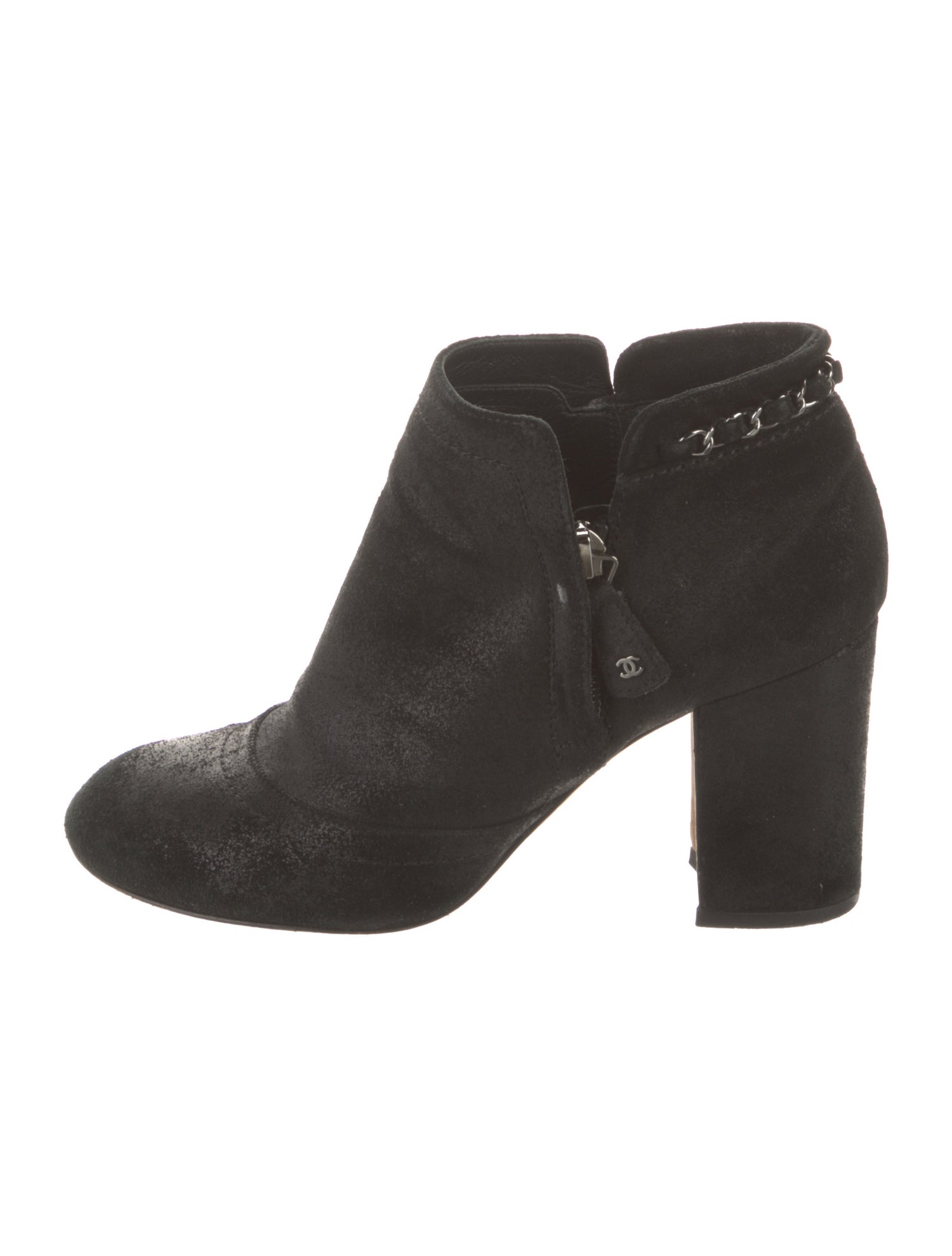 Chanel Interlocking CC Logo Leather Boots