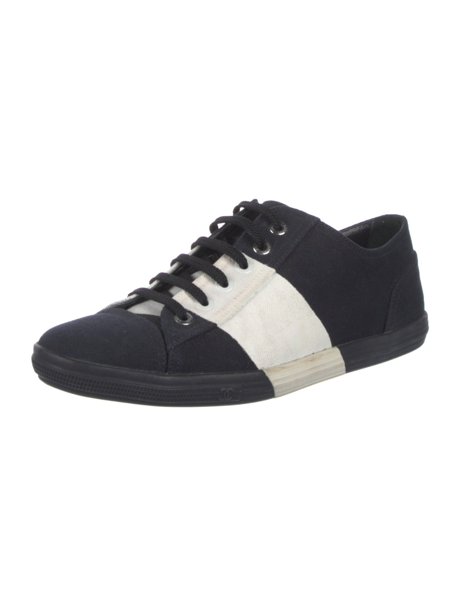 Chanel Interlocking CC Logo Canvas Sneakers