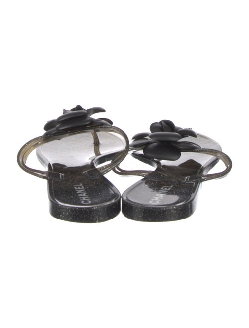 Chanel Interlocking CC Logo Rubber Slides