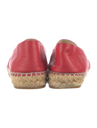 Chanel Interlocking CC Logo Leather Espadrilles