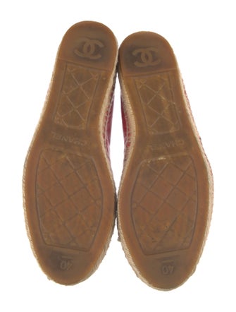 Chanel Interlocking CC Logo Leather Espadrilles