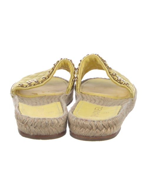 Chanel Interlocking CC Logo Leather Espadrilles
