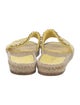 Chanel Interlocking CC Logo Leather Espadrilles