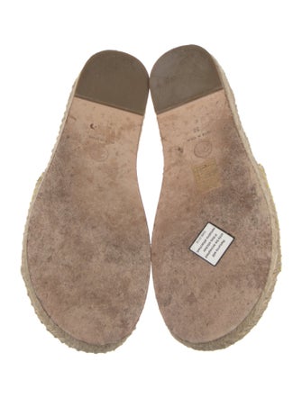 Chanel Interlocking CC Logo Leather Espadrilles