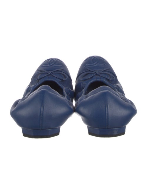 Chanel Interlocking CC Logo Leather Ballet Flats