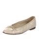 Chanel Interlocking CC Logo Leather Ballet Flats
