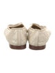 Chanel Interlocking CC Logo Leather Ballet Flats