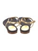 Chanel 2015 Interlocking CC Logo T-Strap Sandals