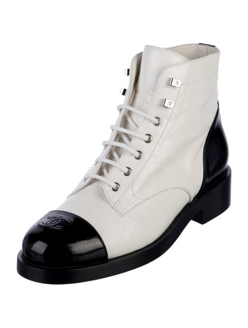 Chanel 2020 Interlocking CC Logo Combat Boots
