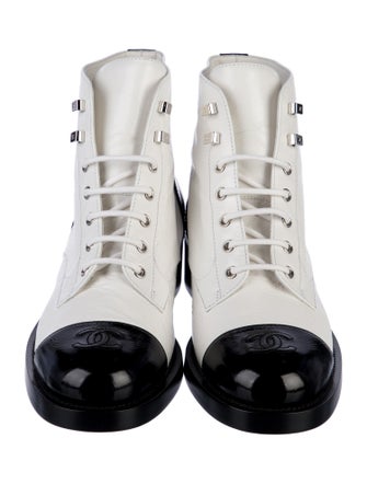 Chanel 2020 Interlocking CC Logo Combat Boots