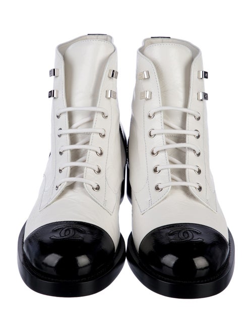 Chanel 2020 Interlocking CC Logo Combat Boots