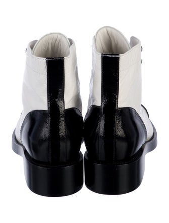 Chanel 2020 Interlocking CC Logo Combat Boots