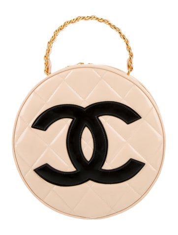 Chanel Handle Bags Patent Round CC Bag