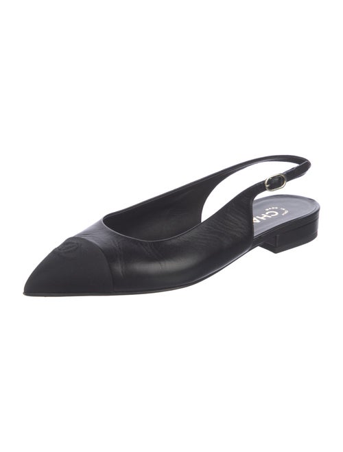 Chanel 2024 Interlocking CC Logo Slingback Flats