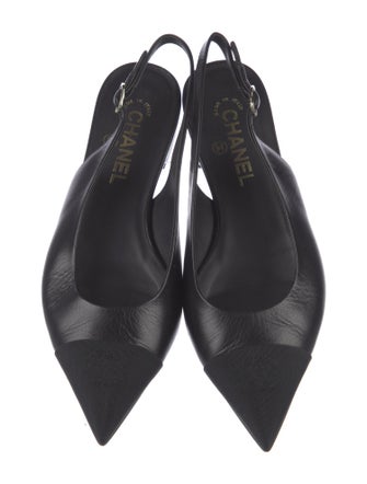 Chanel 2024 Interlocking CC Logo Slingback Flats