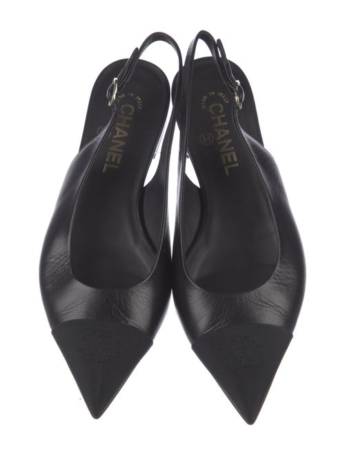 Chanel 2024 Interlocking CC Logo Slingback Flats