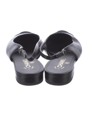Chanel 2024 Interlocking CC Logo Slingback Flats