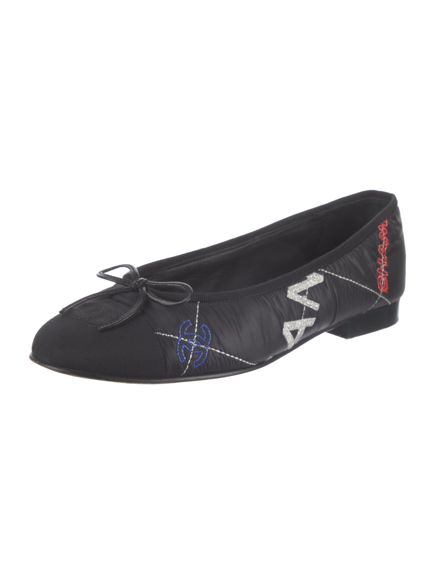 Chanel 2021 Interlocking CC Logo Ballet Flats