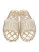Chanel Interlocking CC Logo Rubber Slides