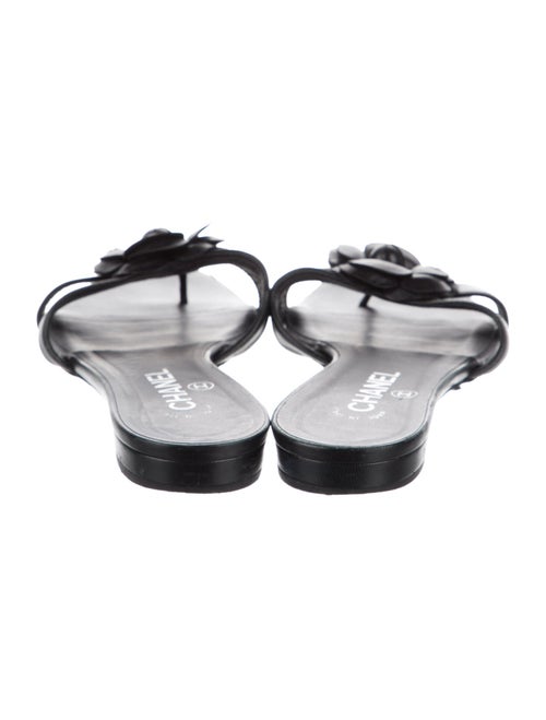 Chanel Interlocking CC Logo Leather Slides